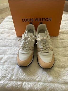 Louis Vuitton White & Beige Runner Sneakers for Women